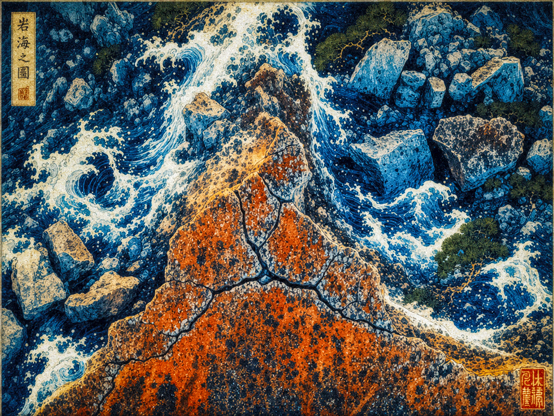 Chinese Handpainting Radar Rock